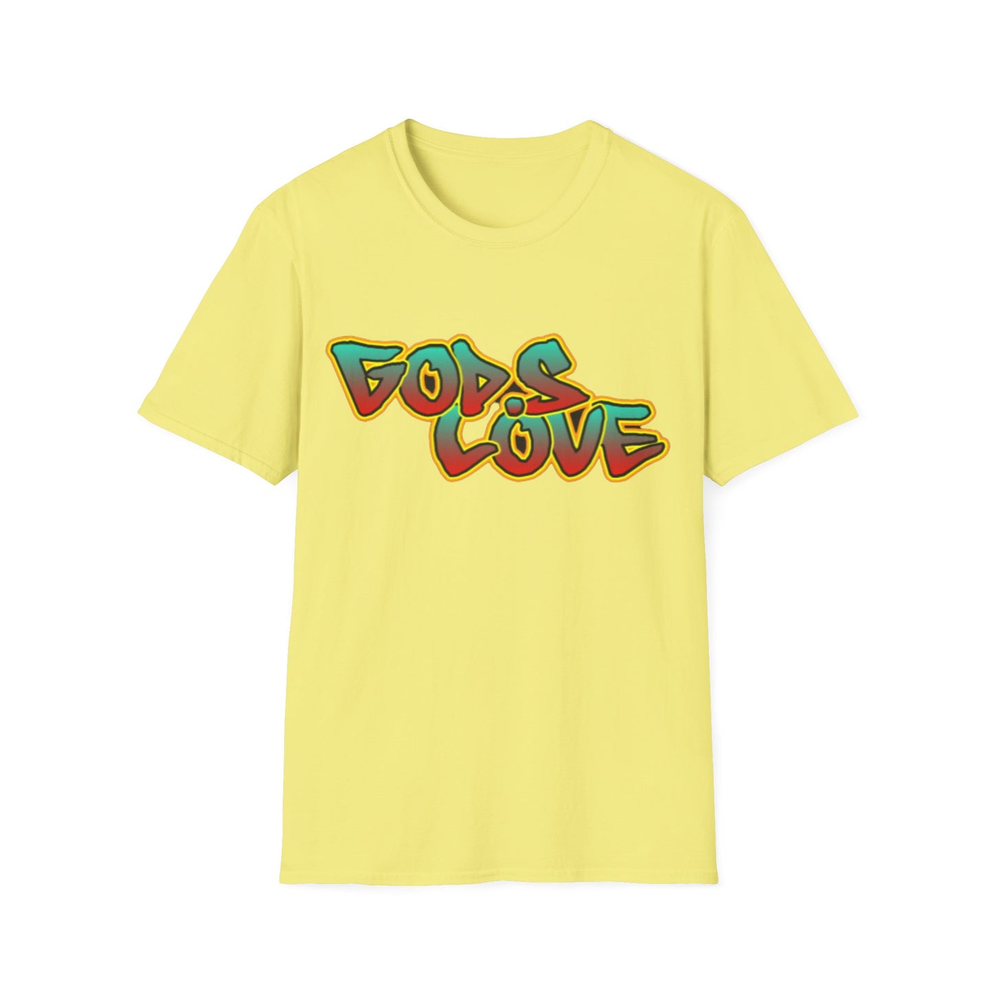 Christian TShirts God's Love Graffiti Shirt Christian Unisex Apparel Short Sleeve Tee