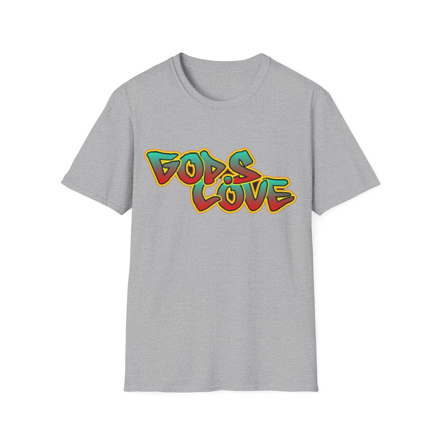 Christian TShirts God's Love Graffiti Shirt Christian Unisex Apparel Short Sleeve Tee