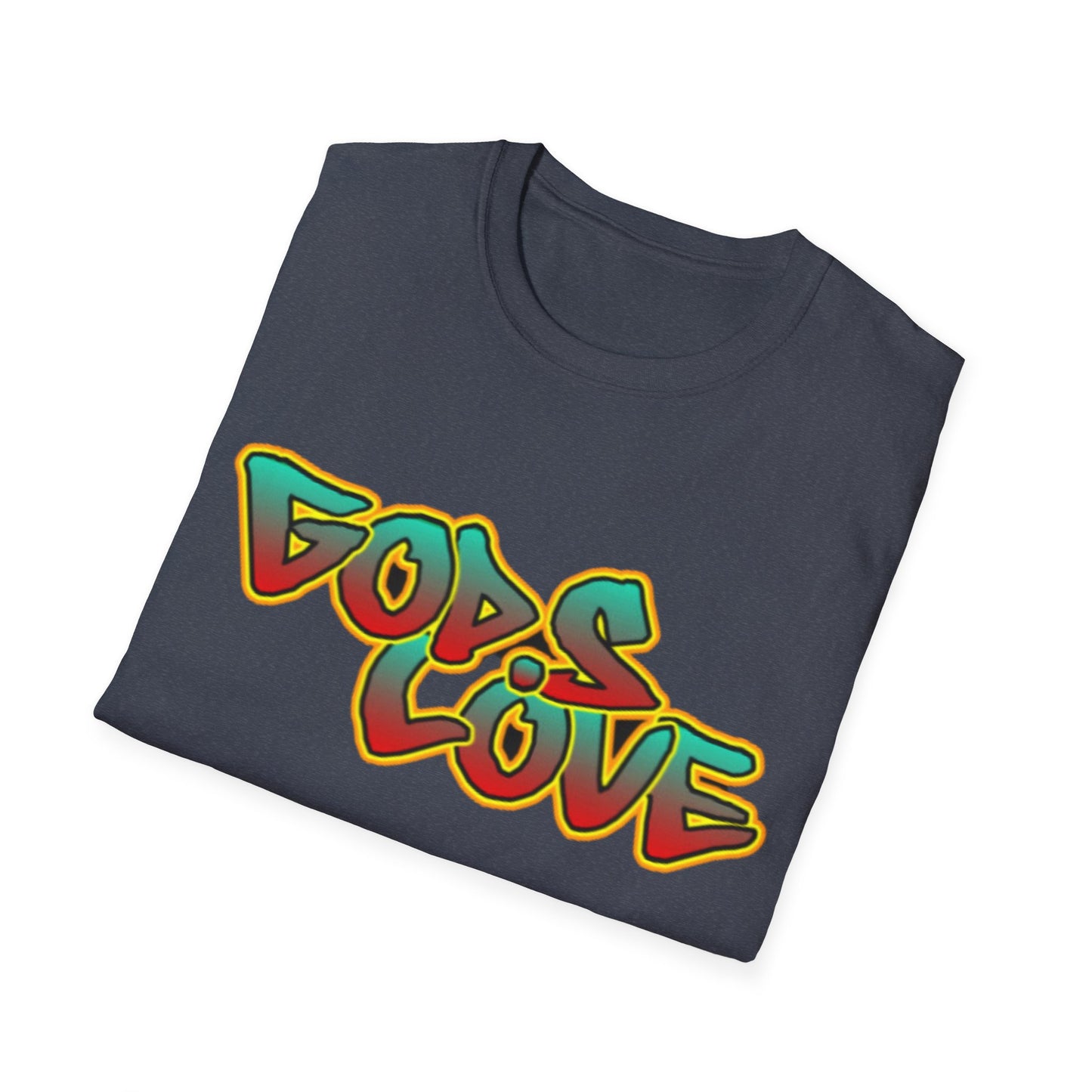 Christian TShirts God's Love Graffiti Shirt Christian Unisex Apparel Short Sleeve Tee