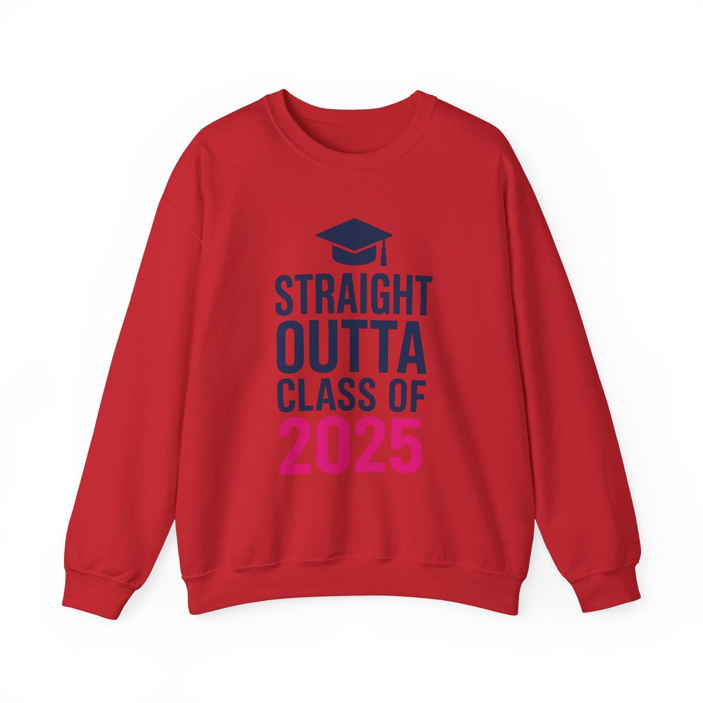 Graduation Crewneck Sweatshirt - Straight Outta Class of 2025, Gift for Graduates, Cozy Sweatshirt, Unisex Apparel, Graduation Celebration