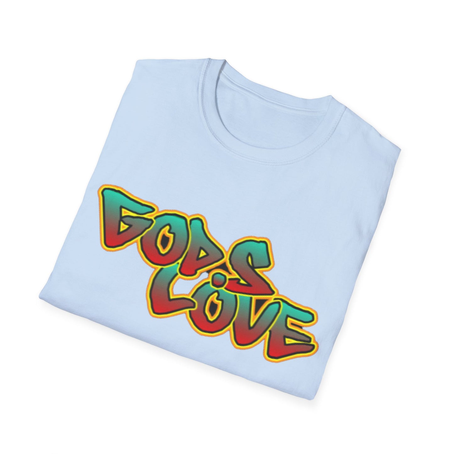 Christian TShirts God's Love Graffiti Shirt Christian Unisex Apparel Short Sleeve Tee