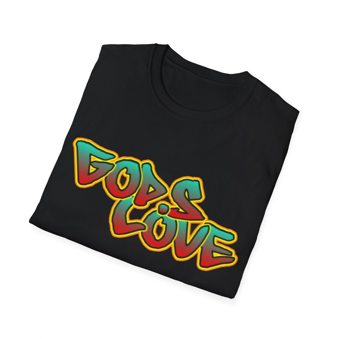 Christian TShirts God's Love Graffiti Shirt Christian Unisex Apparel Short Sleeve Tee