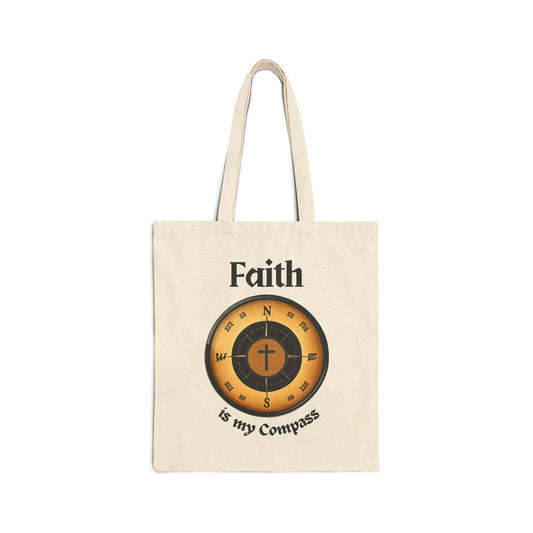 Faith-Inspiring Cotton Canvas Tote Bag, Eco-Friendly Shopper, Gift for Believers, Spiritual Tote, Everyday Essential
