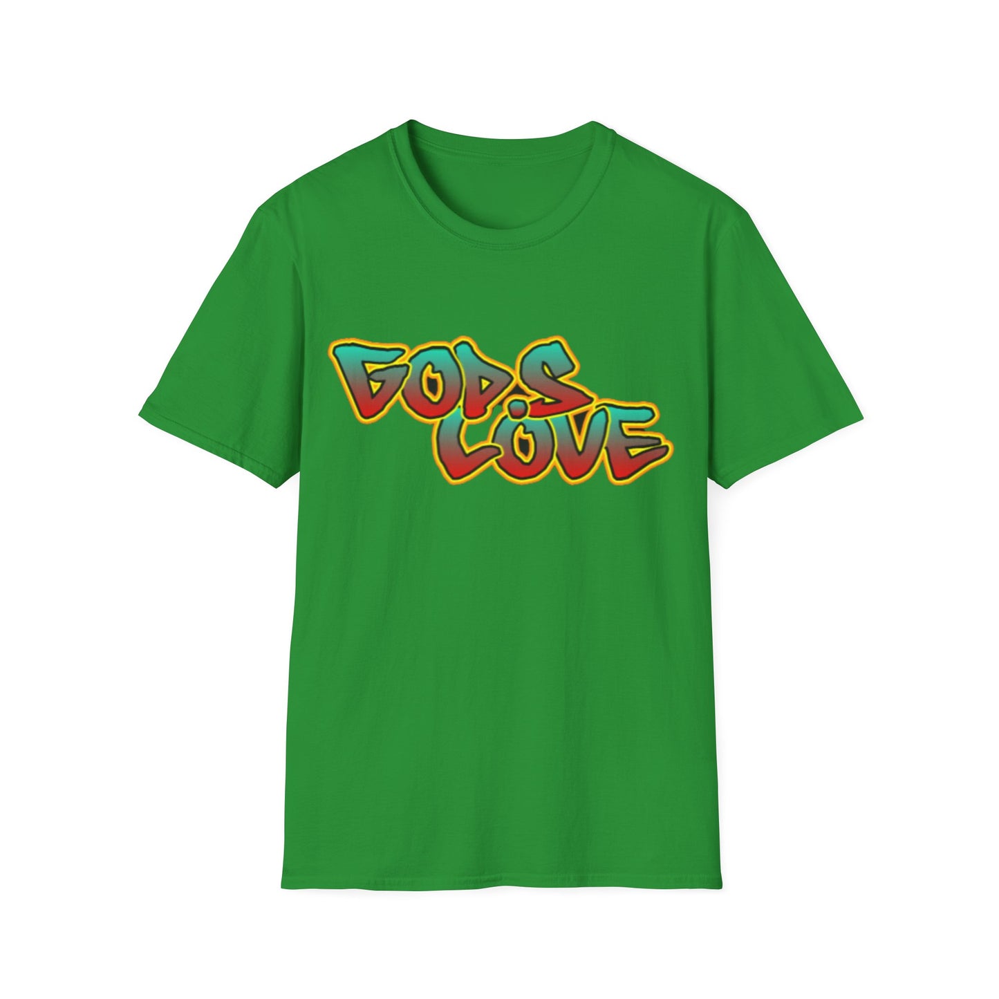 Christian TShirts God's Love Graffiti Shirt Christian Unisex Apparel Short Sleeve Tee