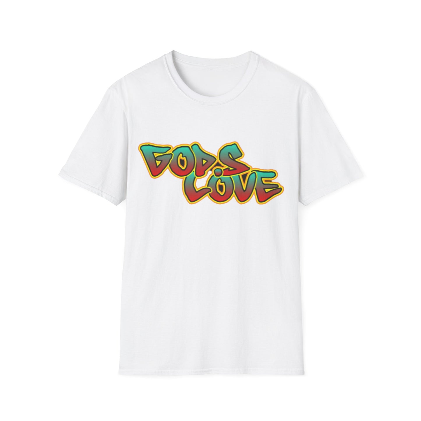 Christian TShirts God's Love Graffiti Shirt Christian Unisex Apparel Short Sleeve Tee