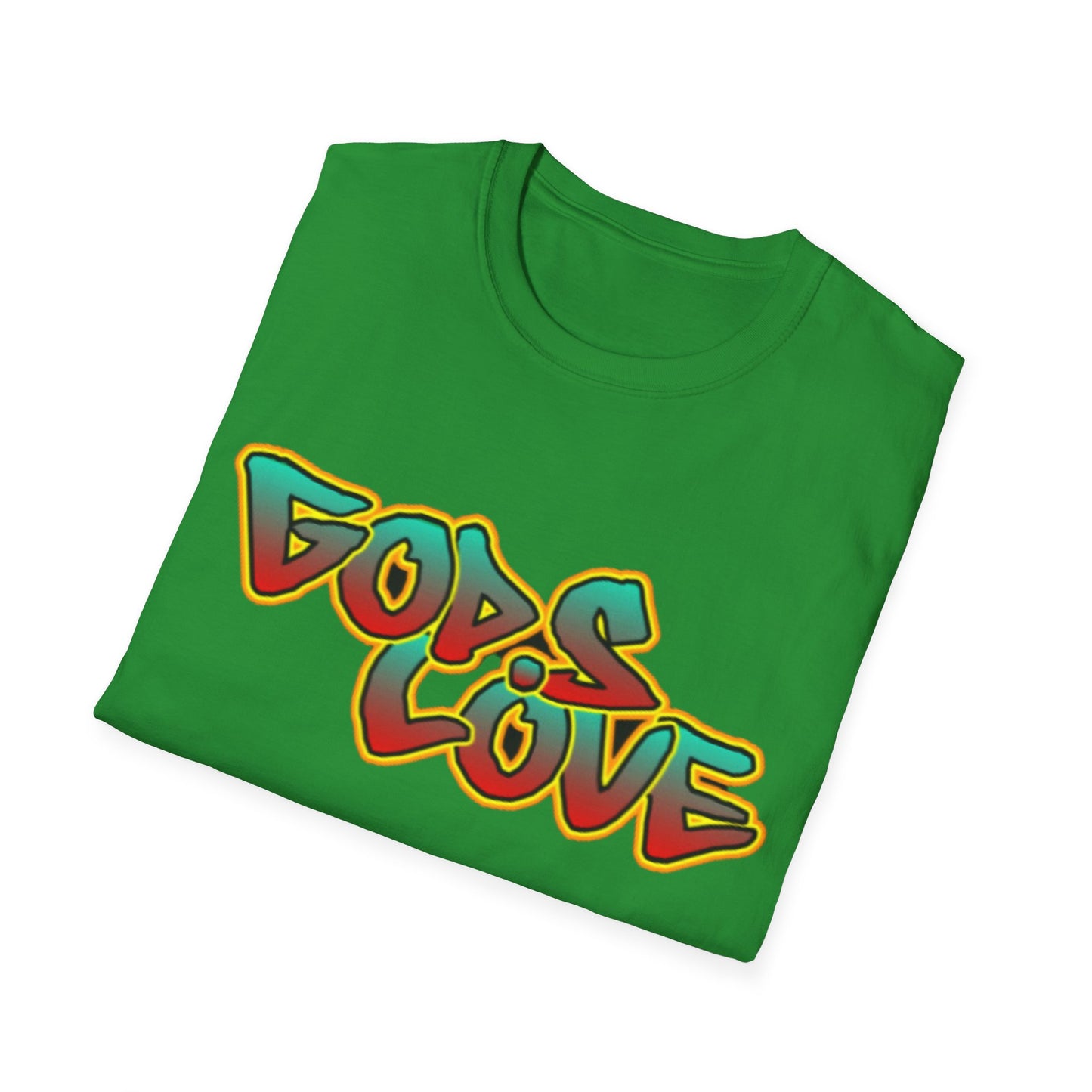 Christian TShirts God's Love Graffiti Shirt Christian Unisex Apparel Short Sleeve Tee