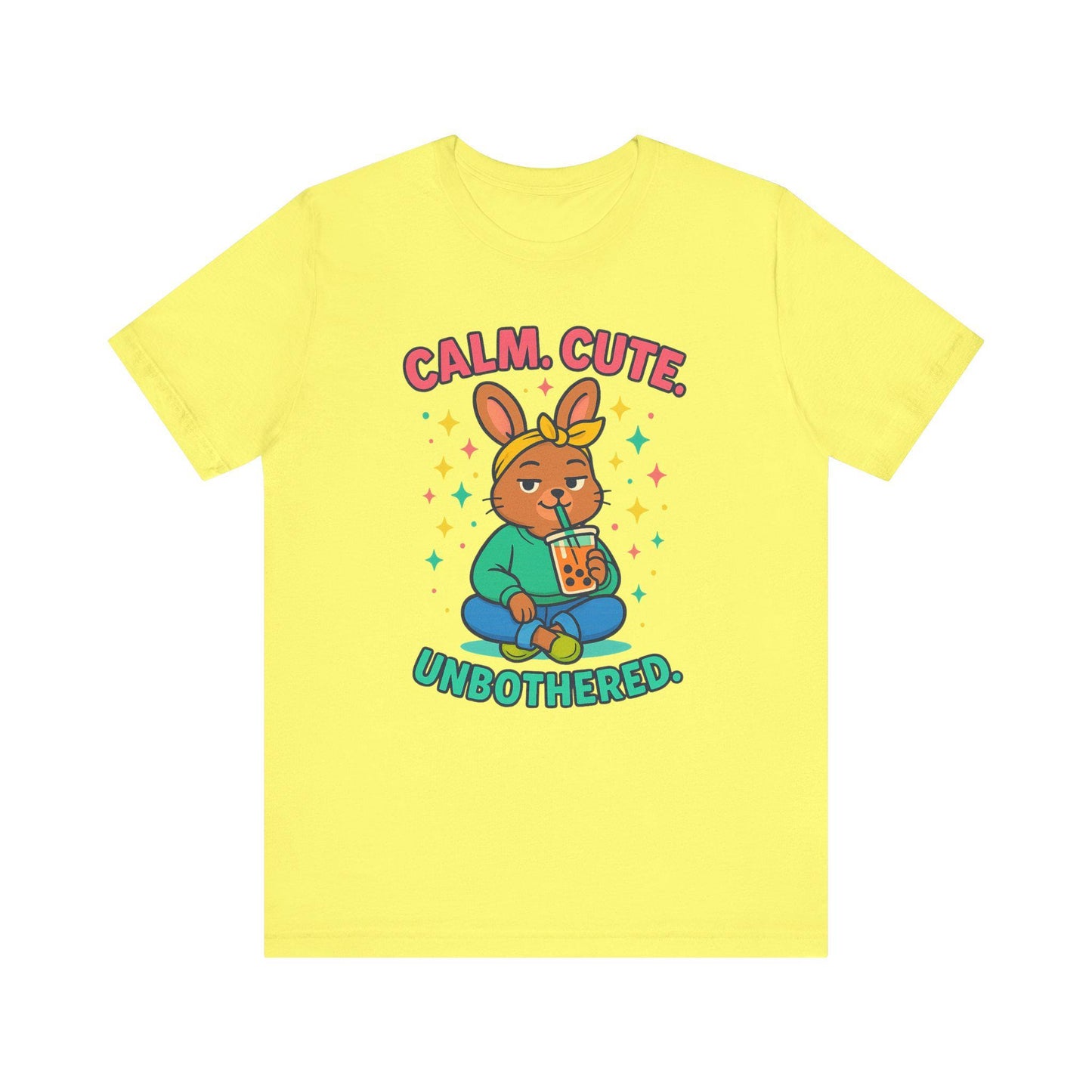 Calm Cute Unbothered Tee - Quirky Relaxed Style for Animal Lovers, Perfect Gift for Birthdays, Self-Care Days, or Just Because, Casual Wear,