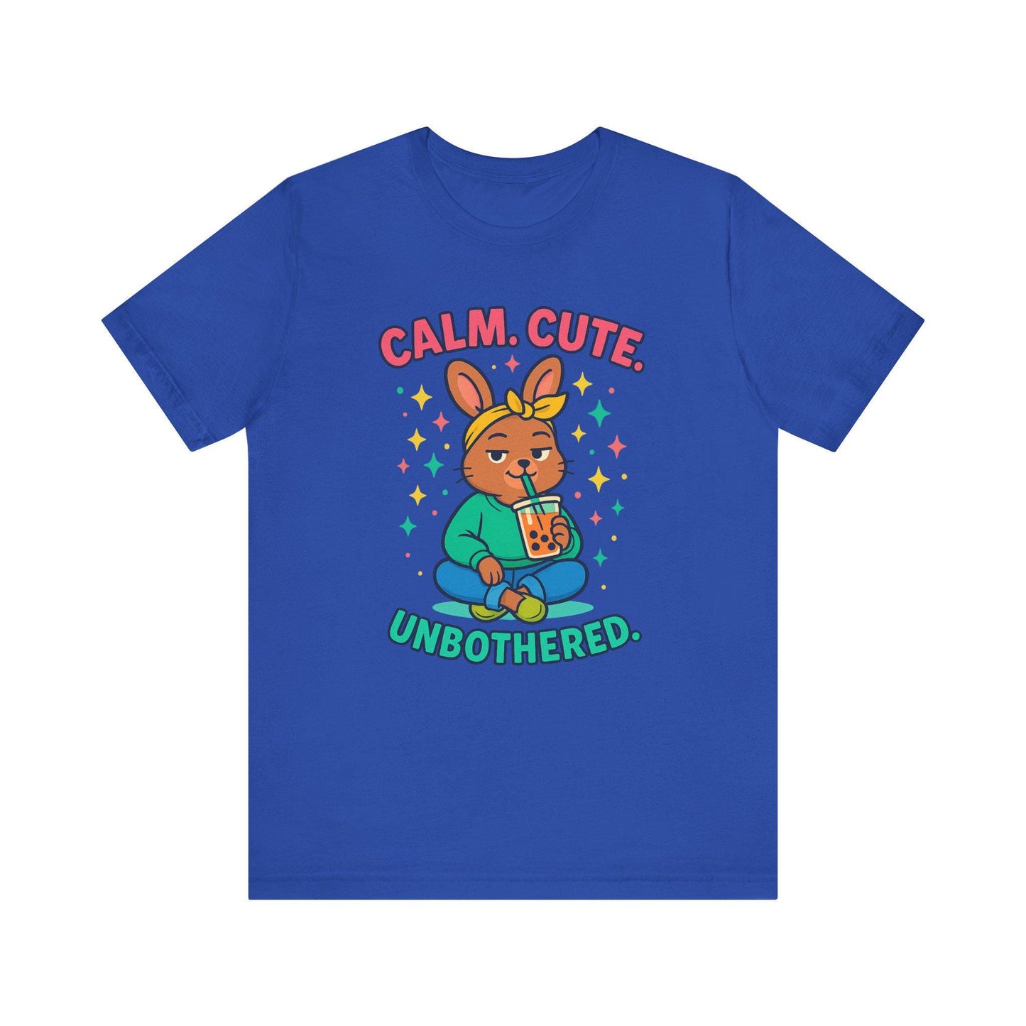 Calm Cute Unbothered Tee - Quirky Relaxed Style for Animal Lovers, Perfect Gift for Birthdays, Self-Care Days, or Just Because, Casual Wear,