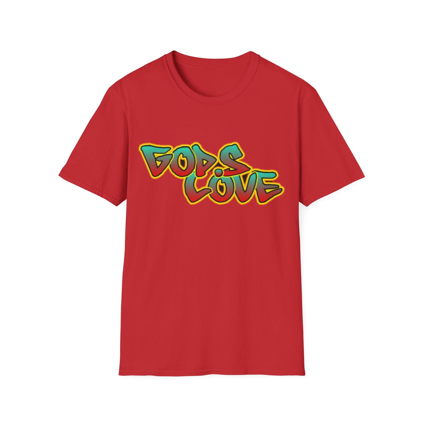 Christian TShirts God's Love Graffiti Shirt Christian Unisex Apparel Short Sleeve Tee