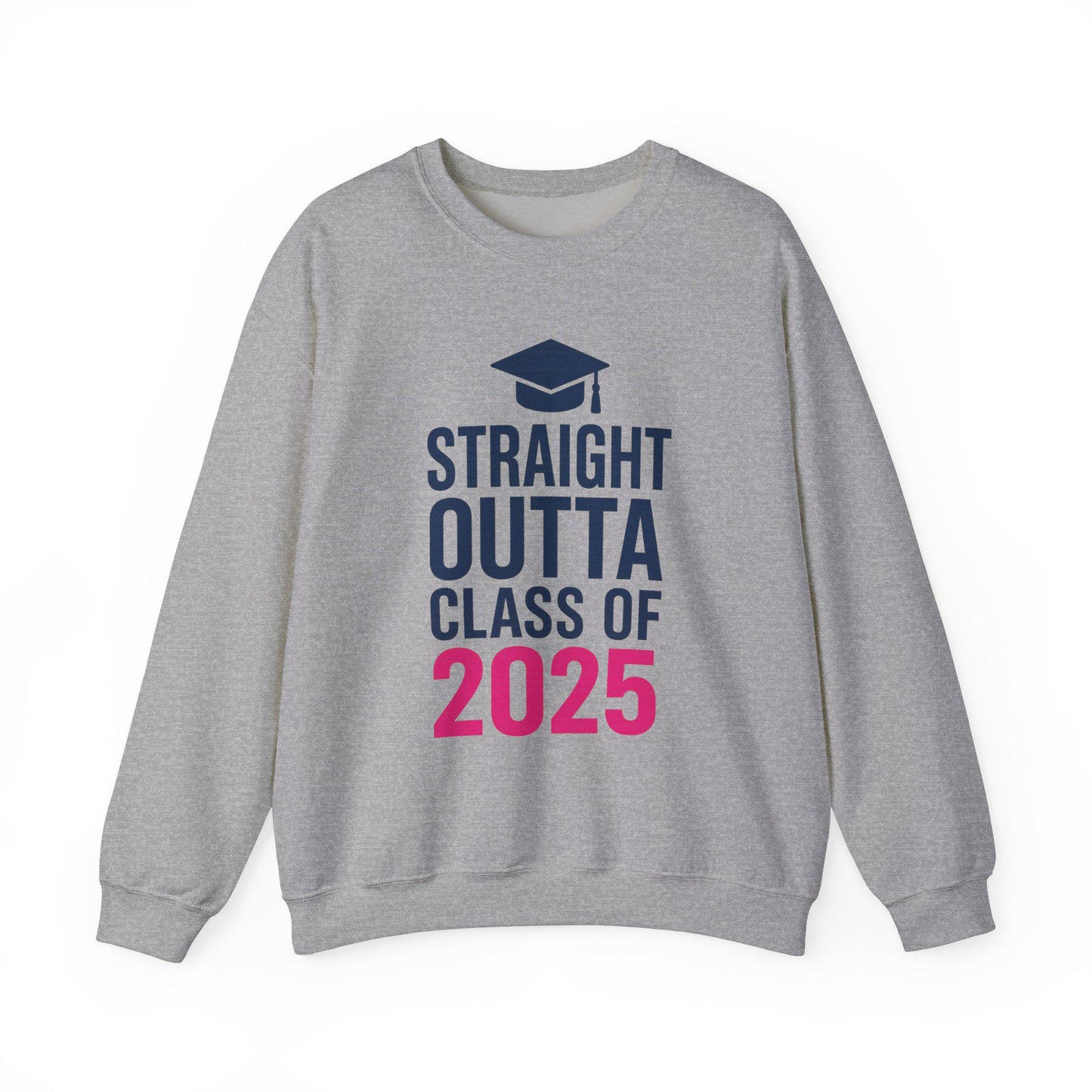 Graduation Crewneck Sweatshirt - Straight Outta Class of 2025, Gift for Graduates, Cozy Sweatshirt, Unisex Apparel, Graduation Celebration