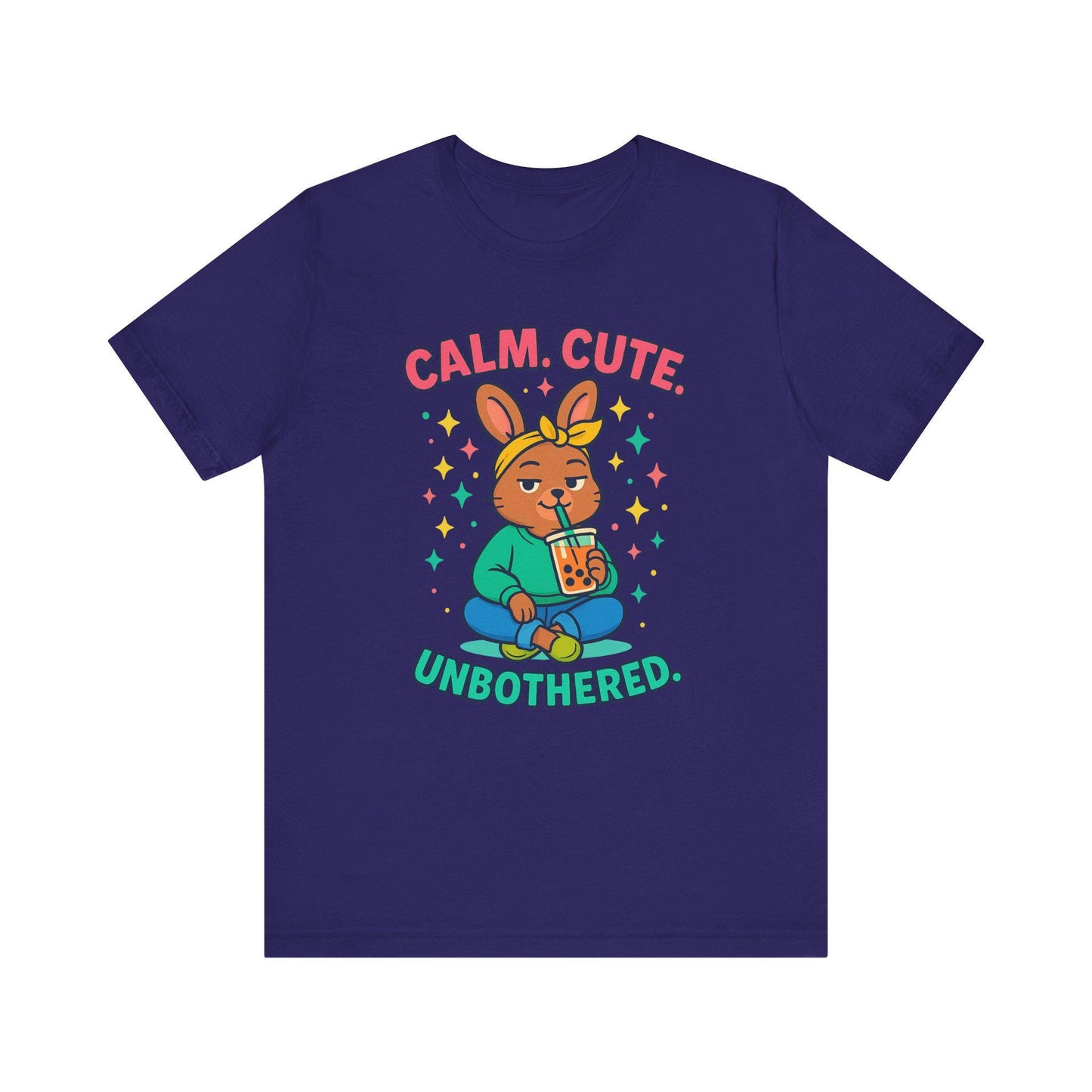 Calm Cute Unbothered Tee - Quirky Relaxed Style for Animal Lovers, Perfect Gift for Birthdays, Self-Care Days, or Just Because, Casual Wear,