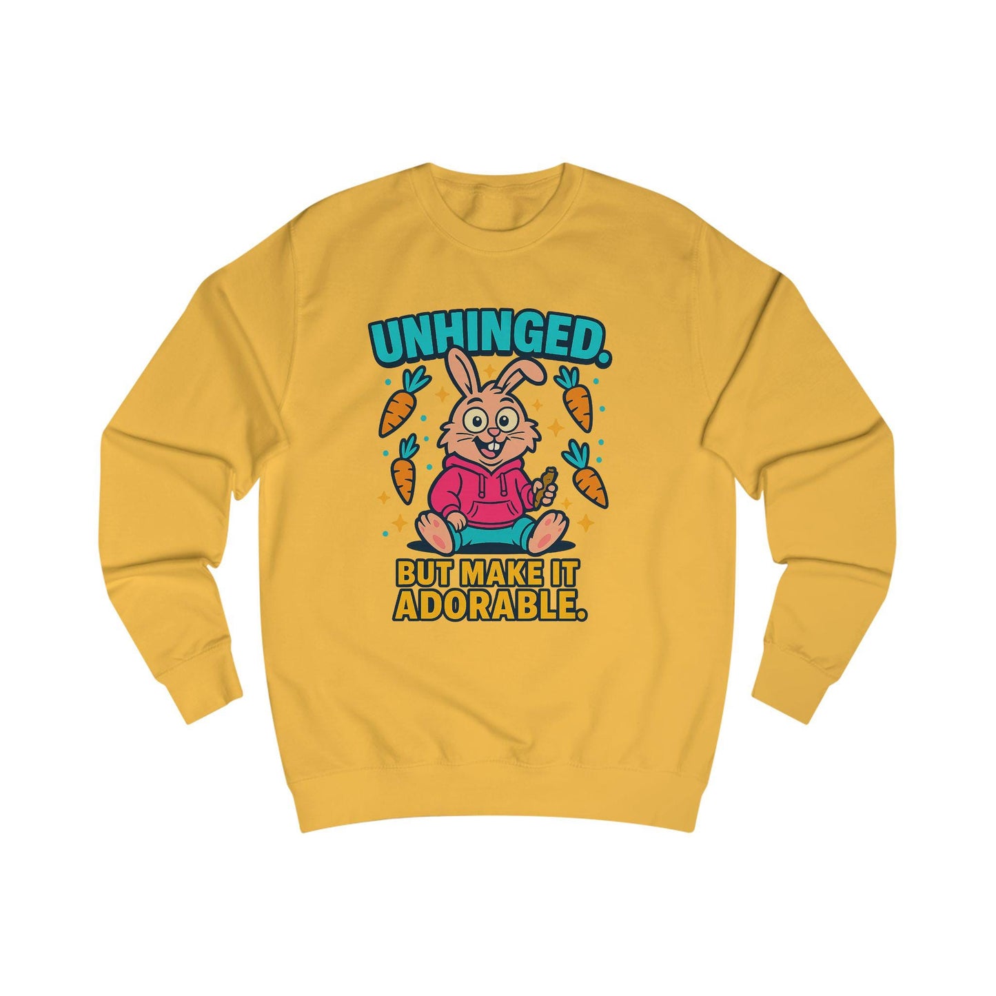 Unisex Adorable Bunny Sweatshirt, Funny Gift for Teens, Cute Spring Apparel, Rabbit Lover Cozy Sweater, Holiday Cheer