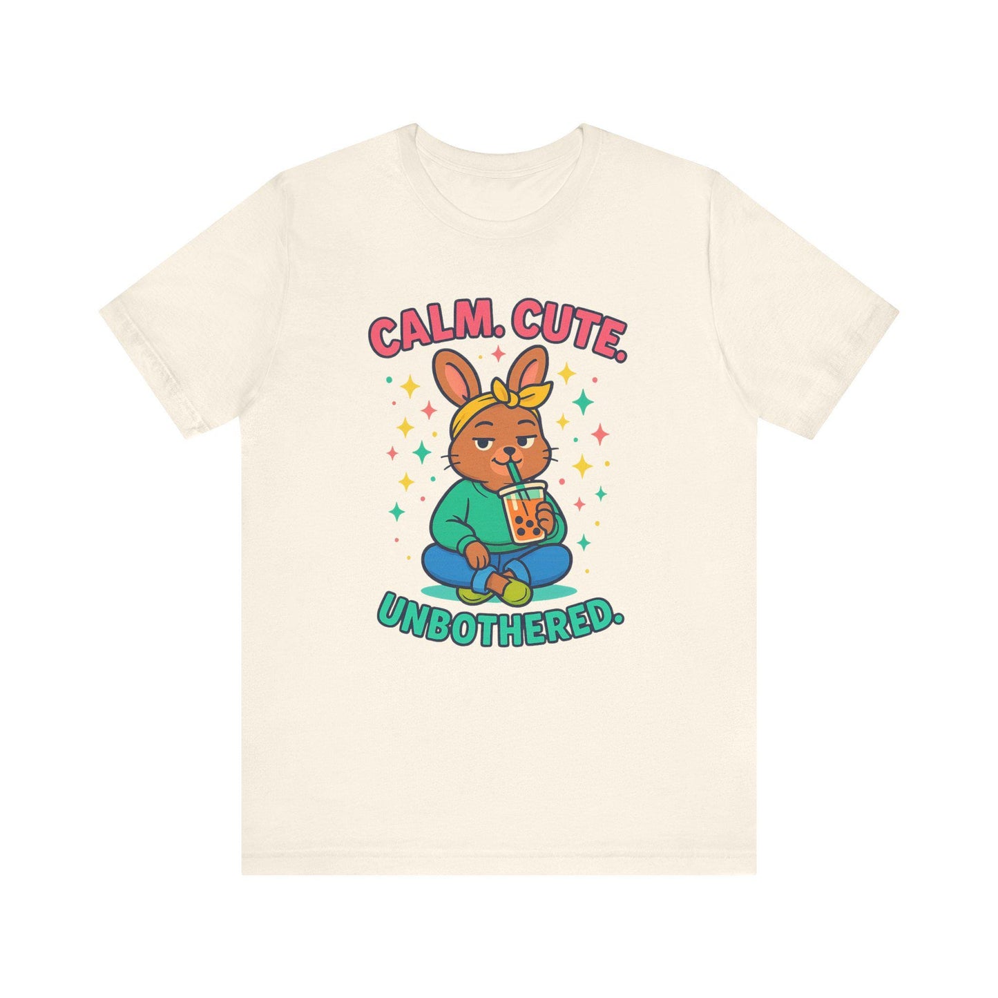 Calm Cute Unbothered Tee - Quirky Relaxed Style for Animal Lovers, Perfect Gift for Birthdays, Self-Care Days, or Just Because, Casual Wear,