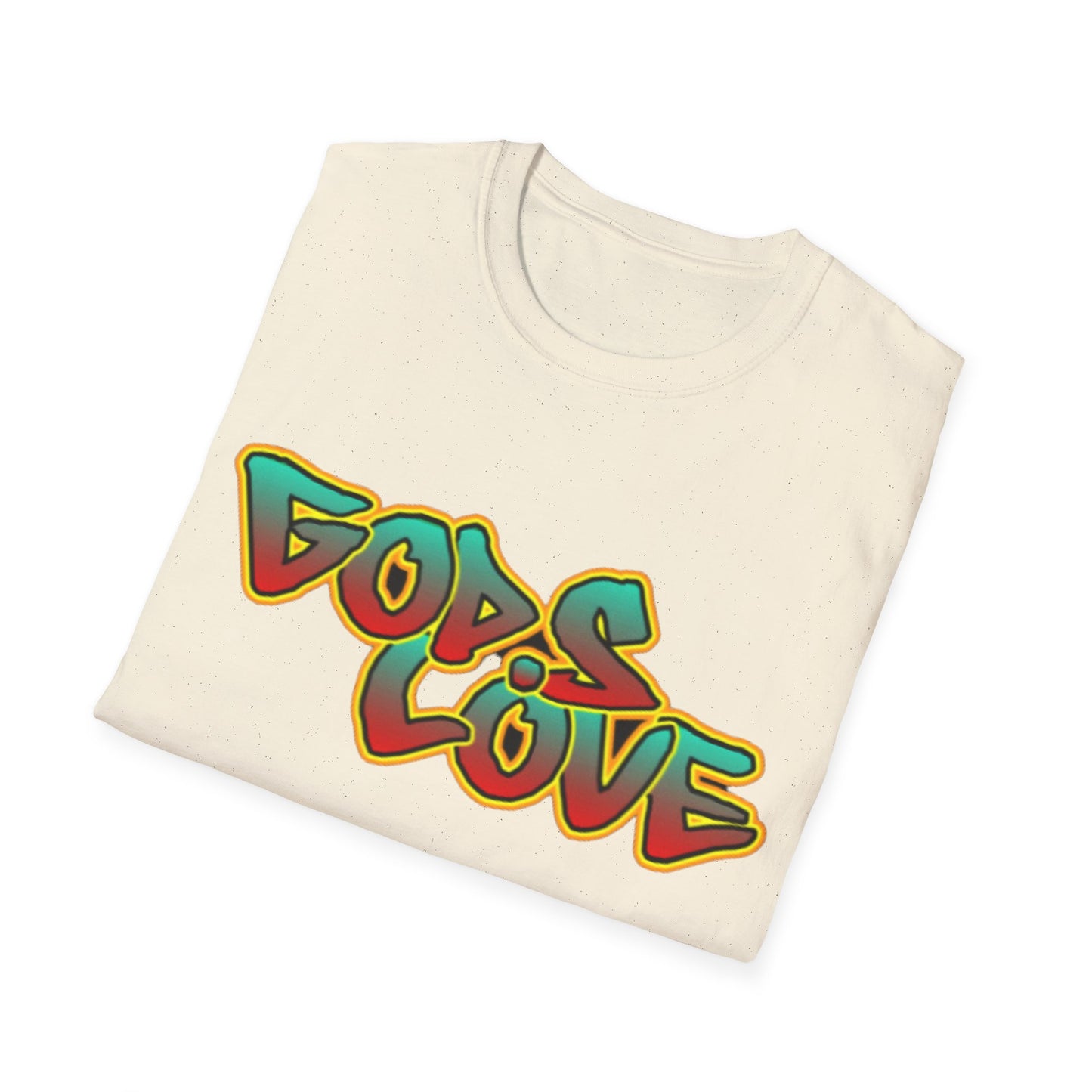 Christian TShirts God's Love Graffiti Shirt Christian Unisex Apparel Short Sleeve Tee