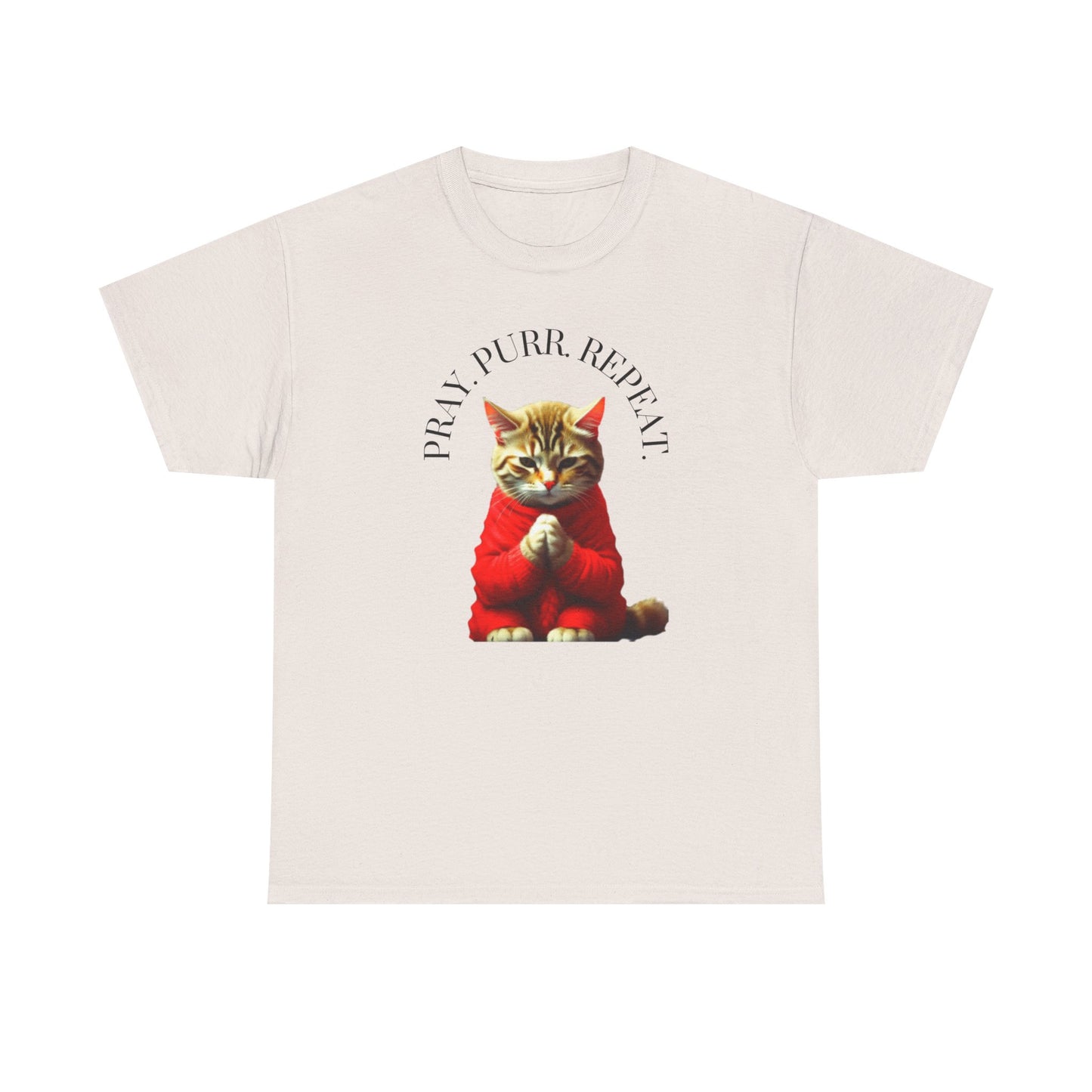 Christian Cat Lovers TShirts Cat Parents Shirt Pray Purr Repeat Christian Unisex Apparel