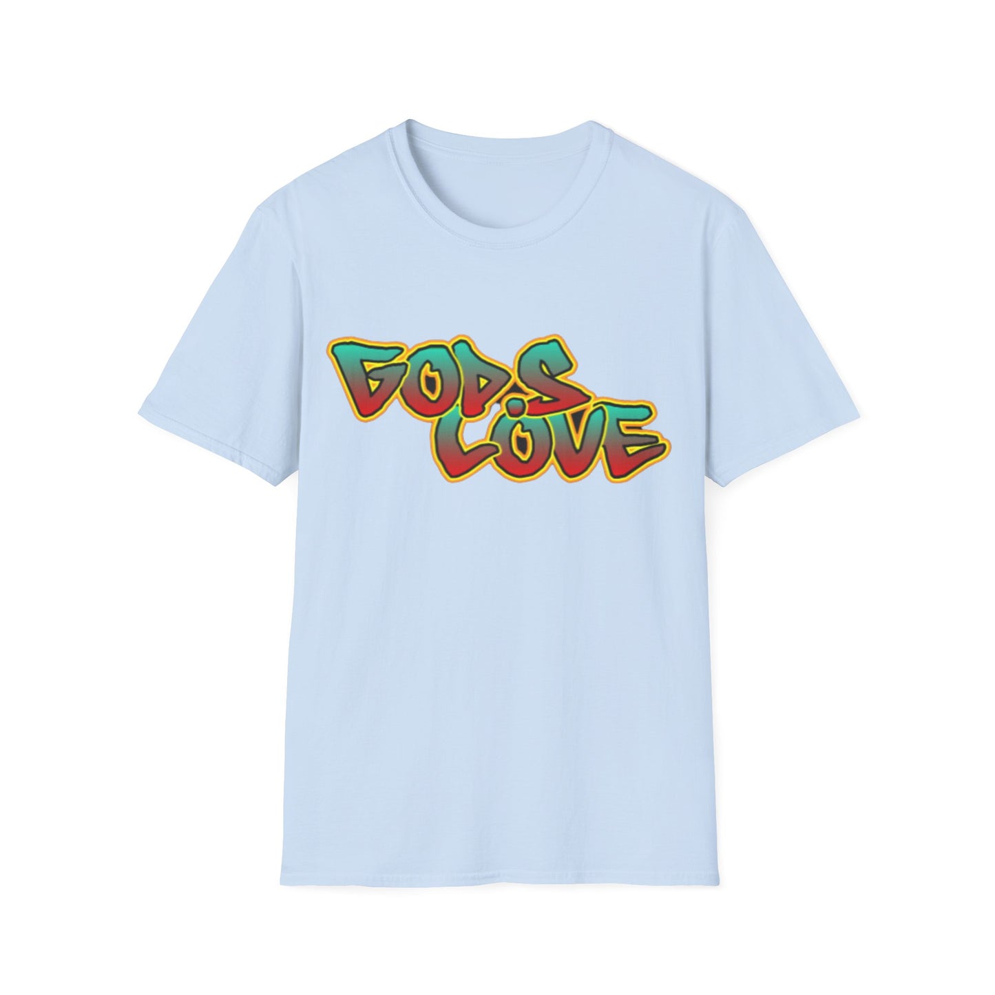 Christian TShirts God's Love Graffiti Shirt Christian Unisex Apparel Short Sleeve Tee