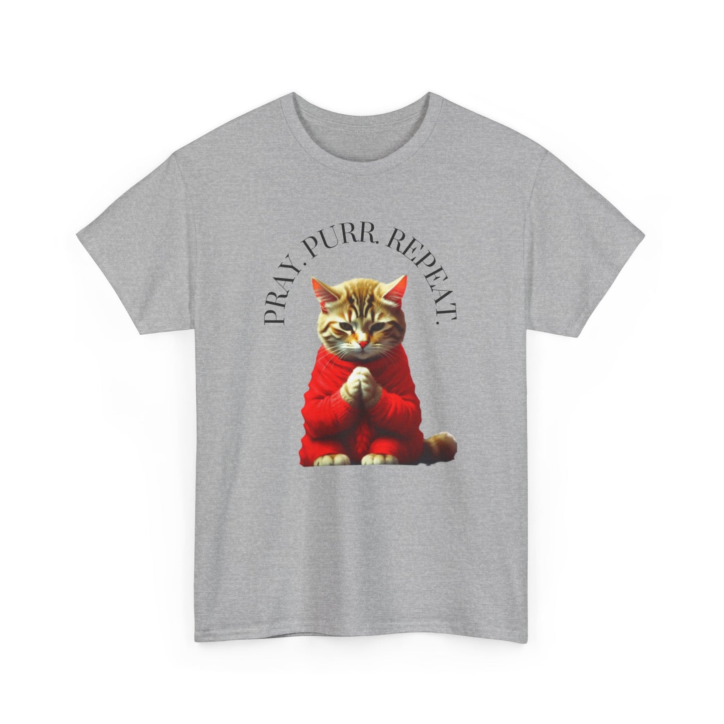 Christian Cat Lovers TShirts Cat Parents Shirt Pray Purr Repeat Christian Unisex Apparel