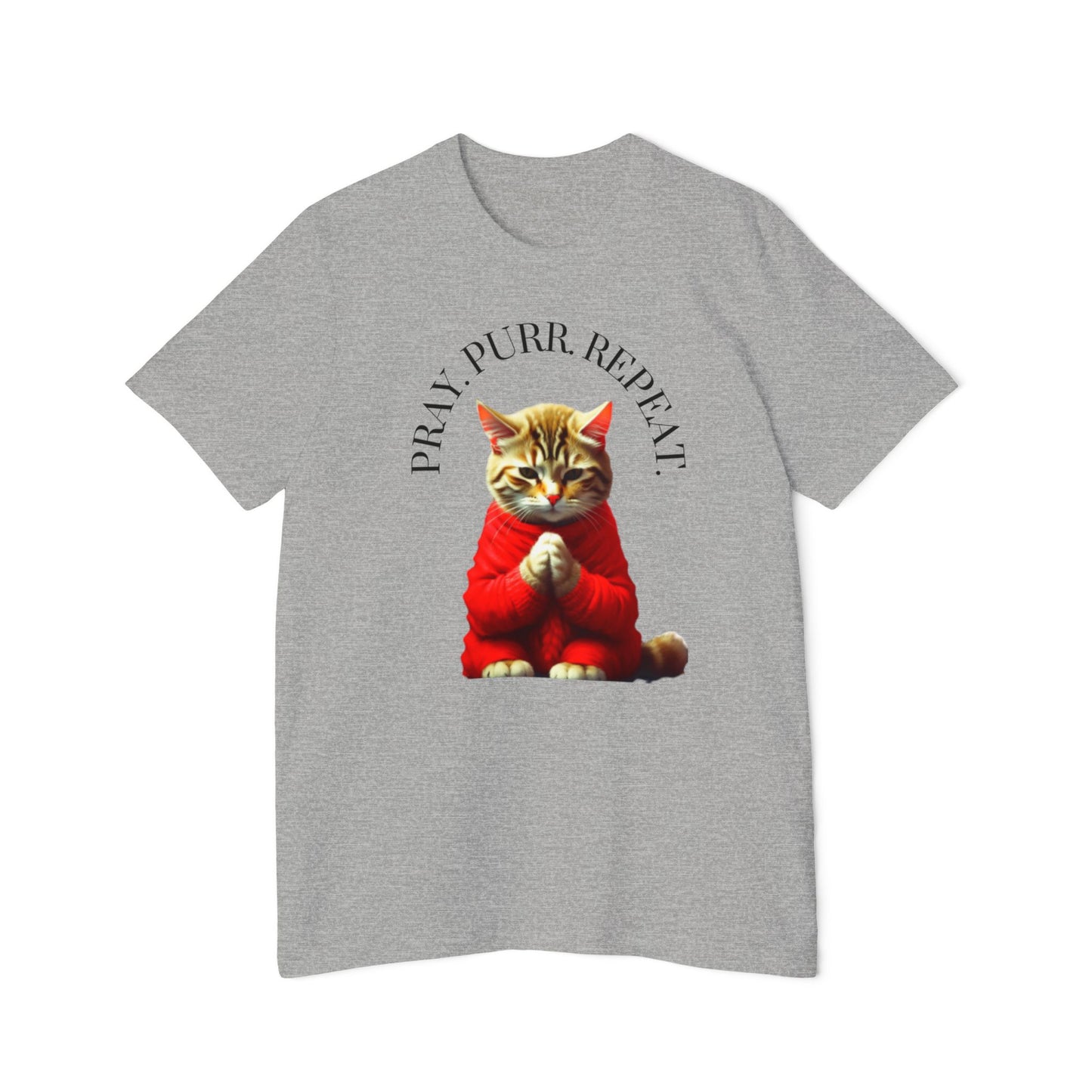Christian Cat Lovers TShirts Cat Parents Shirt Pray Purr Repeat Christian Unisex Apparel