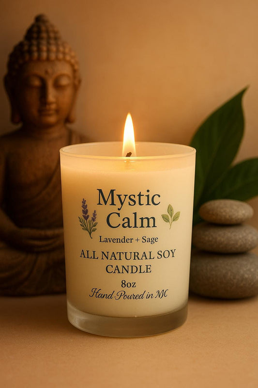 100% Soy All Natural Candle 8oz – Soy Wax Aromatherapy – Calming Scented - Mood Lifting – Self Care Gift – Handmade by Twinkle Twirly NYC