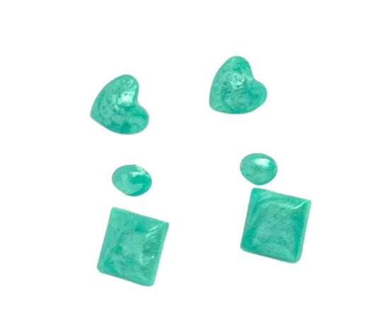 Minty Spark Green Earrings Set - 3 Pairs of Trendy Handmade Earrings